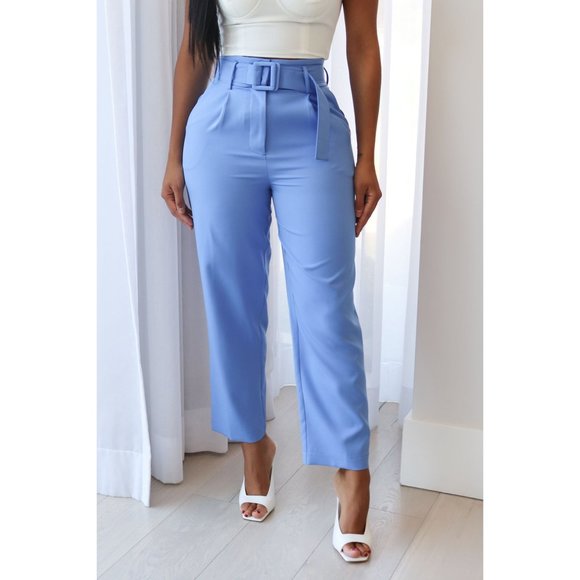 Business Per Usual Belted Pants - Picture 2 of 6